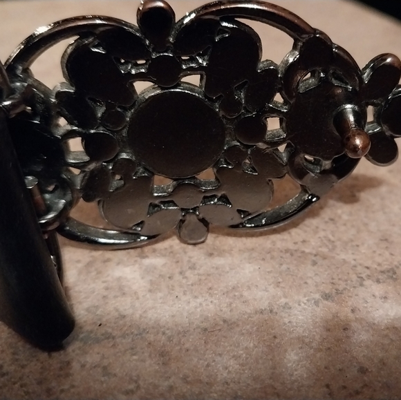 Express black embossed with Rhinestones genuine Italian leather belt sz. 36"-40" - Picture 4 of 6